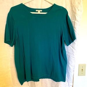 Erin London Teal short sleeve women’s top size XL